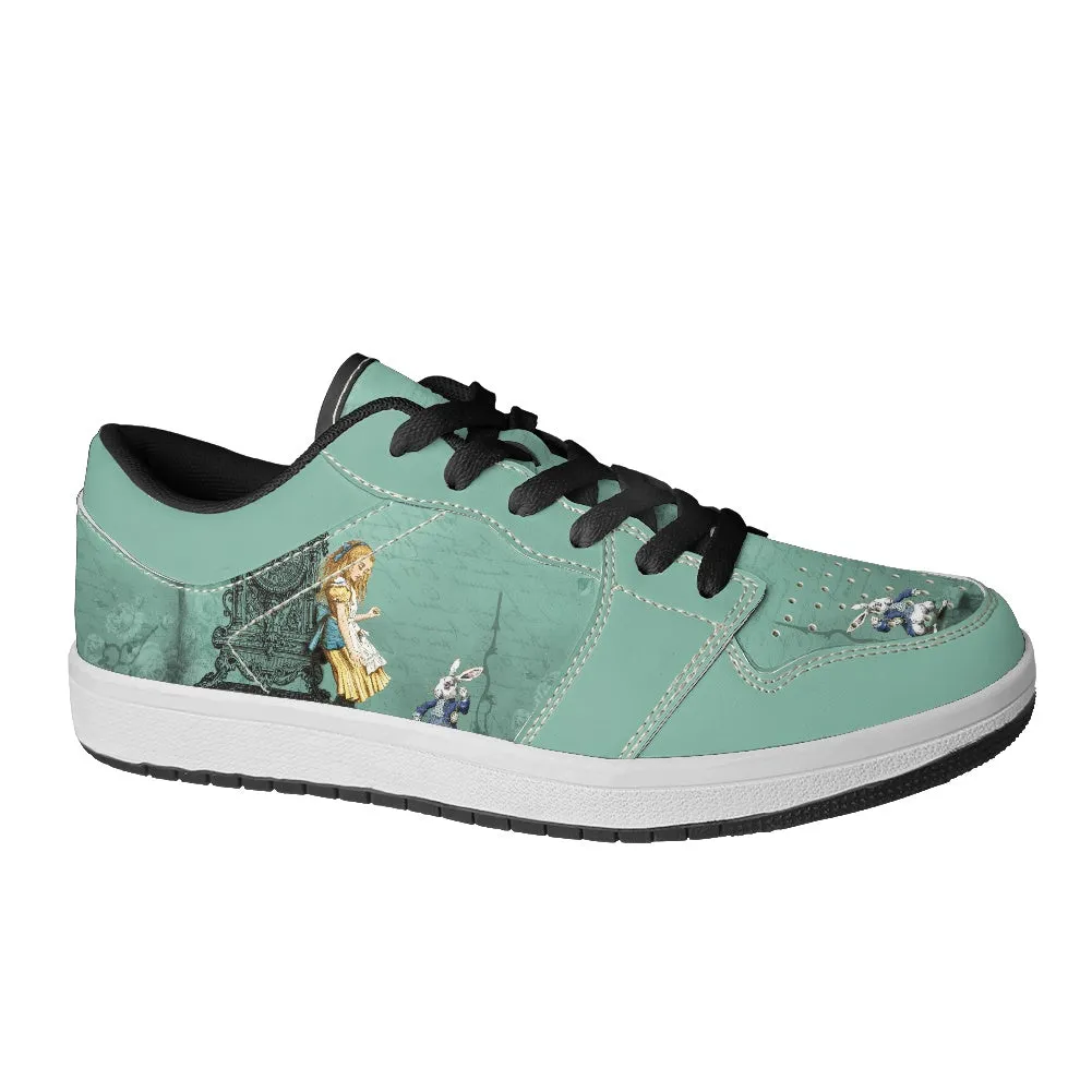 Alice in Wonderland Women's Low Top Vegan Leather Sneakers