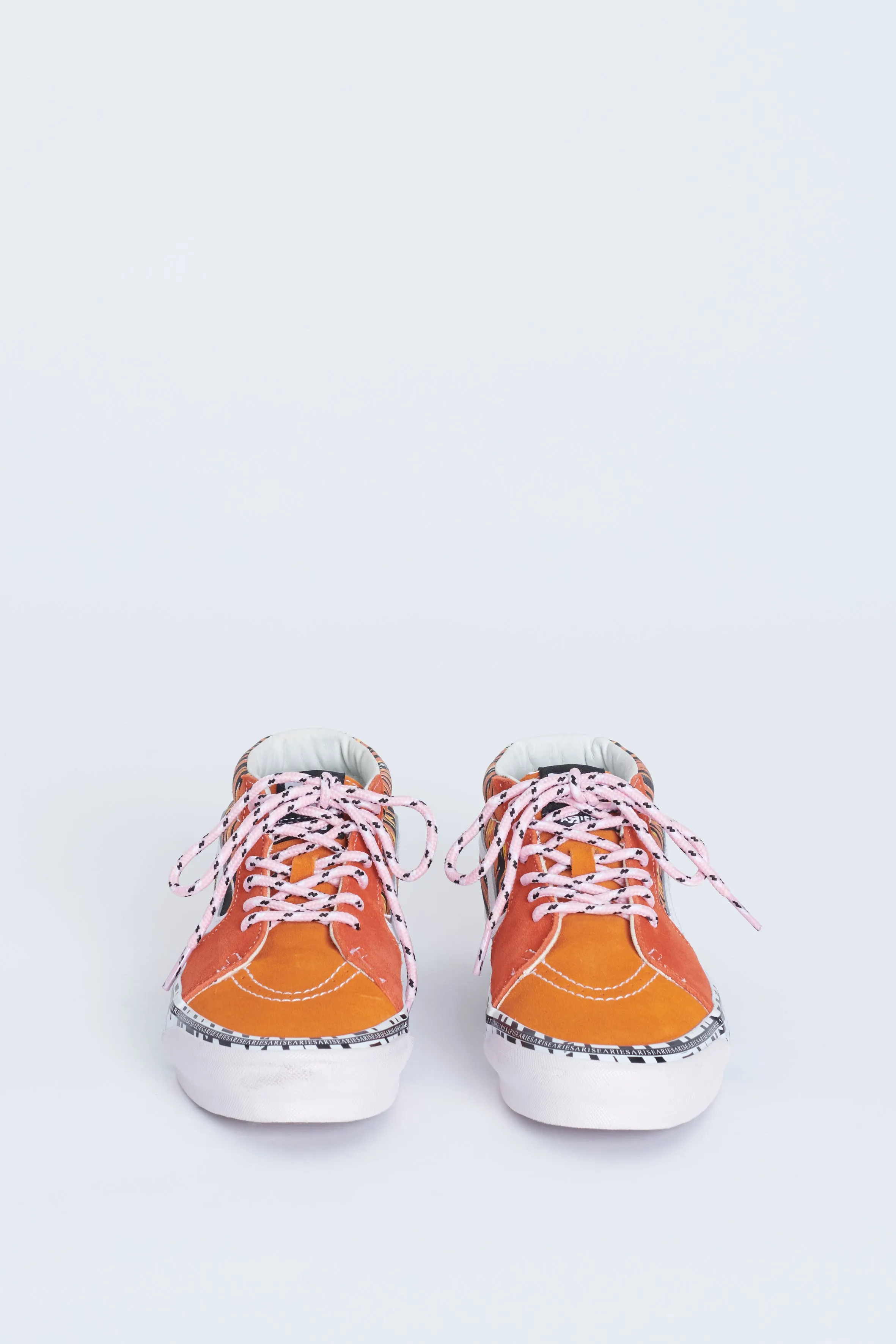 Aries X Vans Tiger Print Sk8 Preowned Mid Top Sneakers