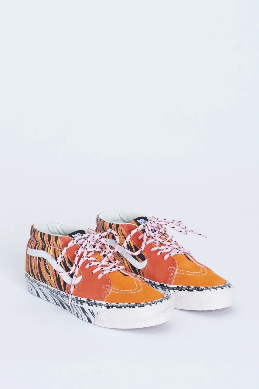 Aries X Vans Tiger Print Sk8 Preowned Mid Top Sneakers