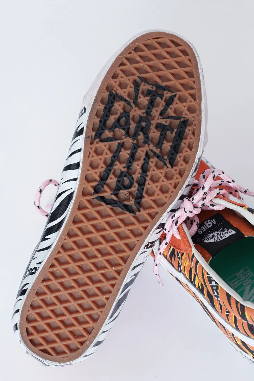 Aries X Vans Tiger Print Sk8 Preowned Mid Top Sneakers