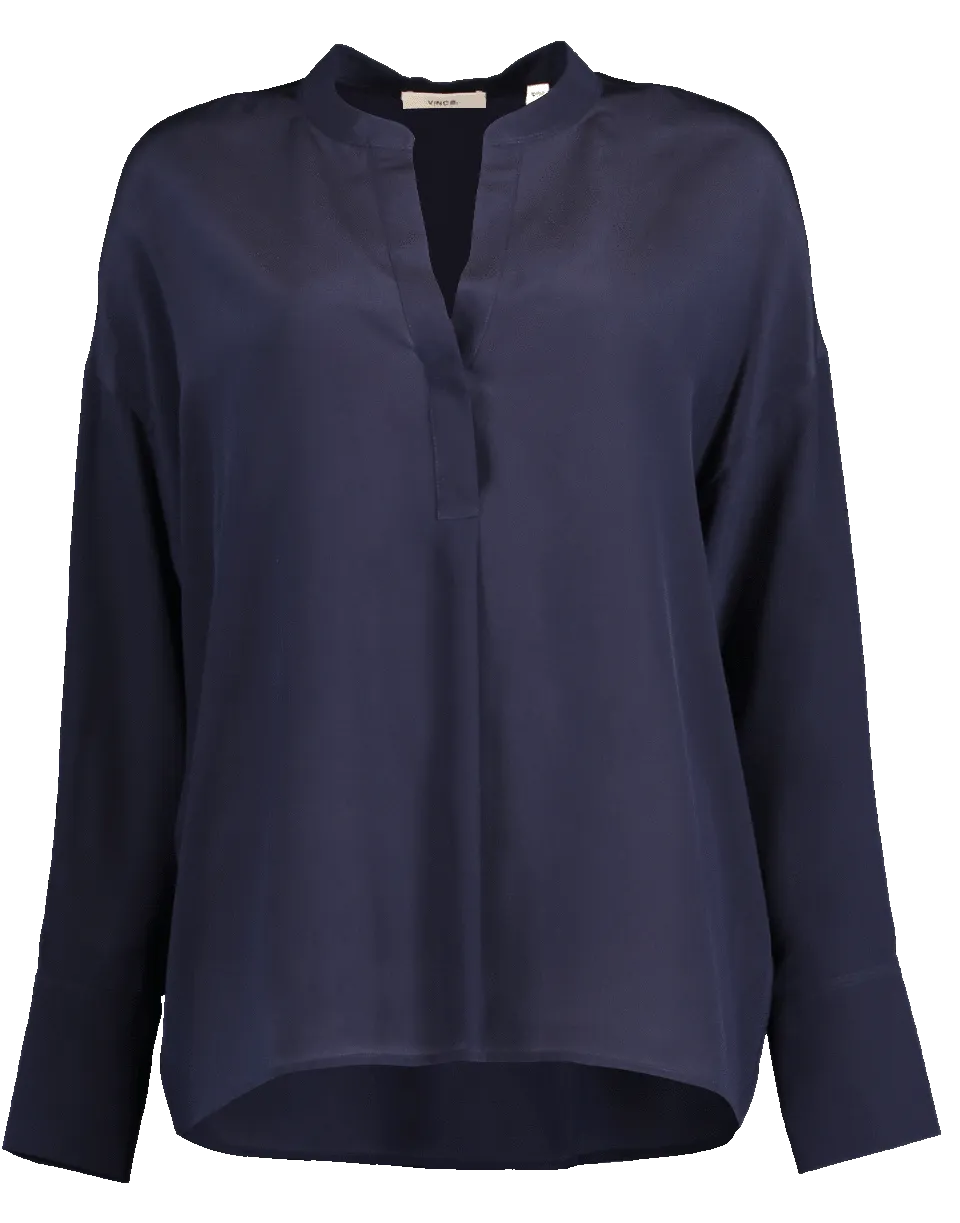 Band Collar Blouse