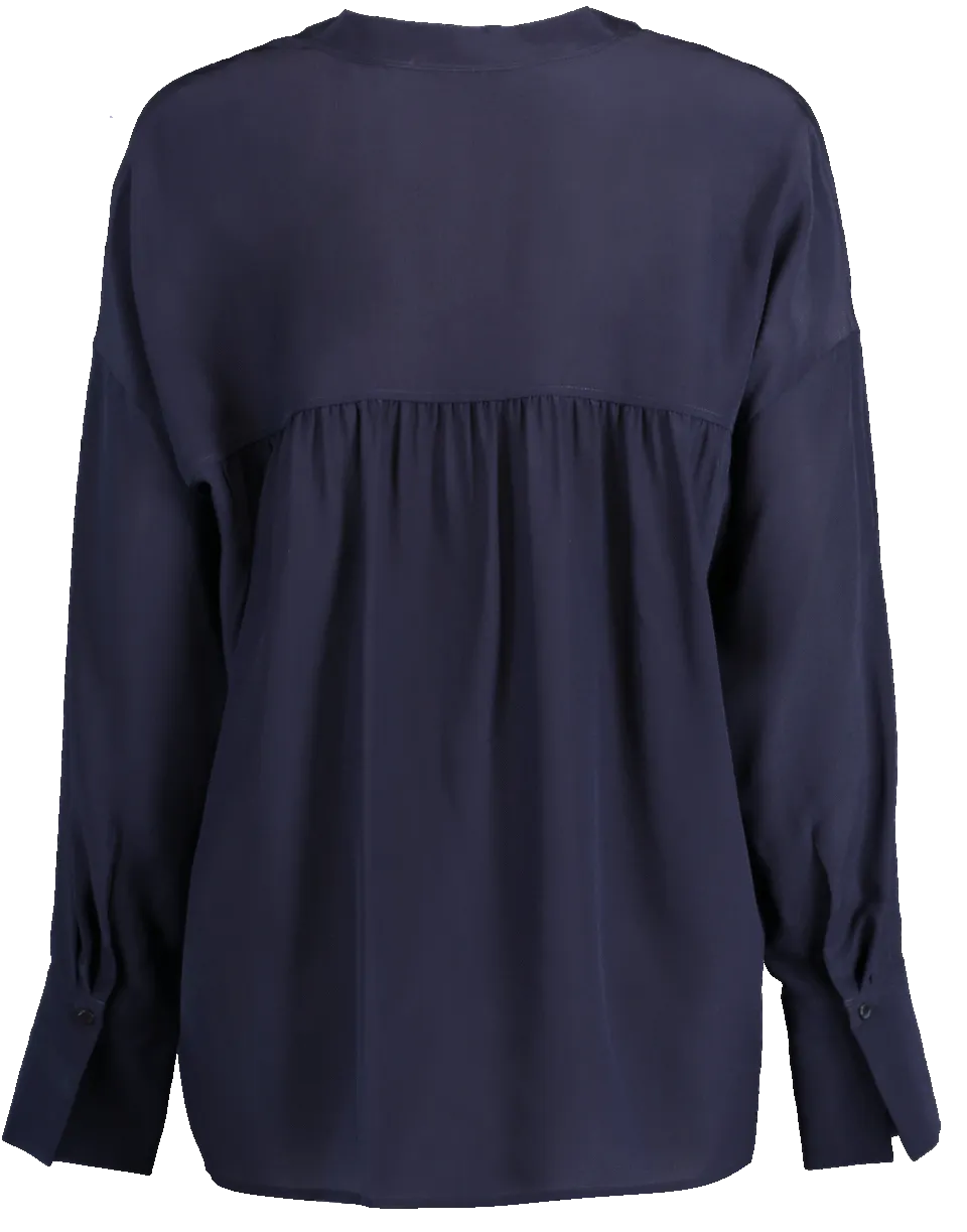 Band Collar Blouse