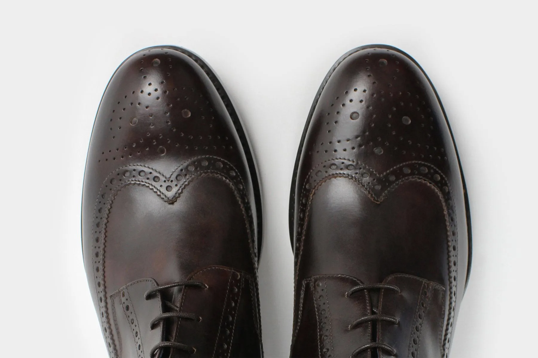 BETINO • Custom Fitted Bespoke Wingtip Brogue Boots • CHOCOLATE
