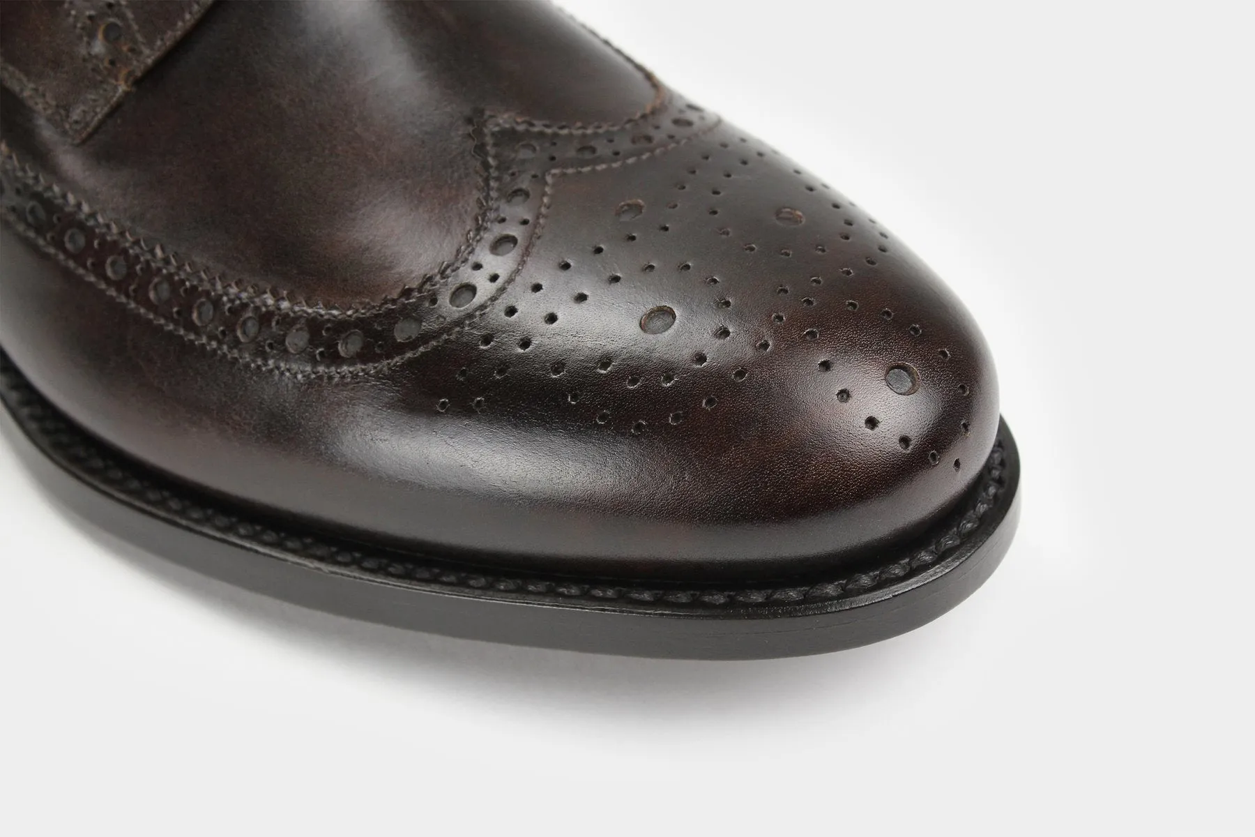 BETINO • Custom Fitted Bespoke Wingtip Brogue Boots • CHOCOLATE