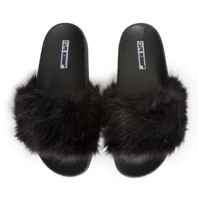 Cape Robbin Moira-5 Black Slides Black