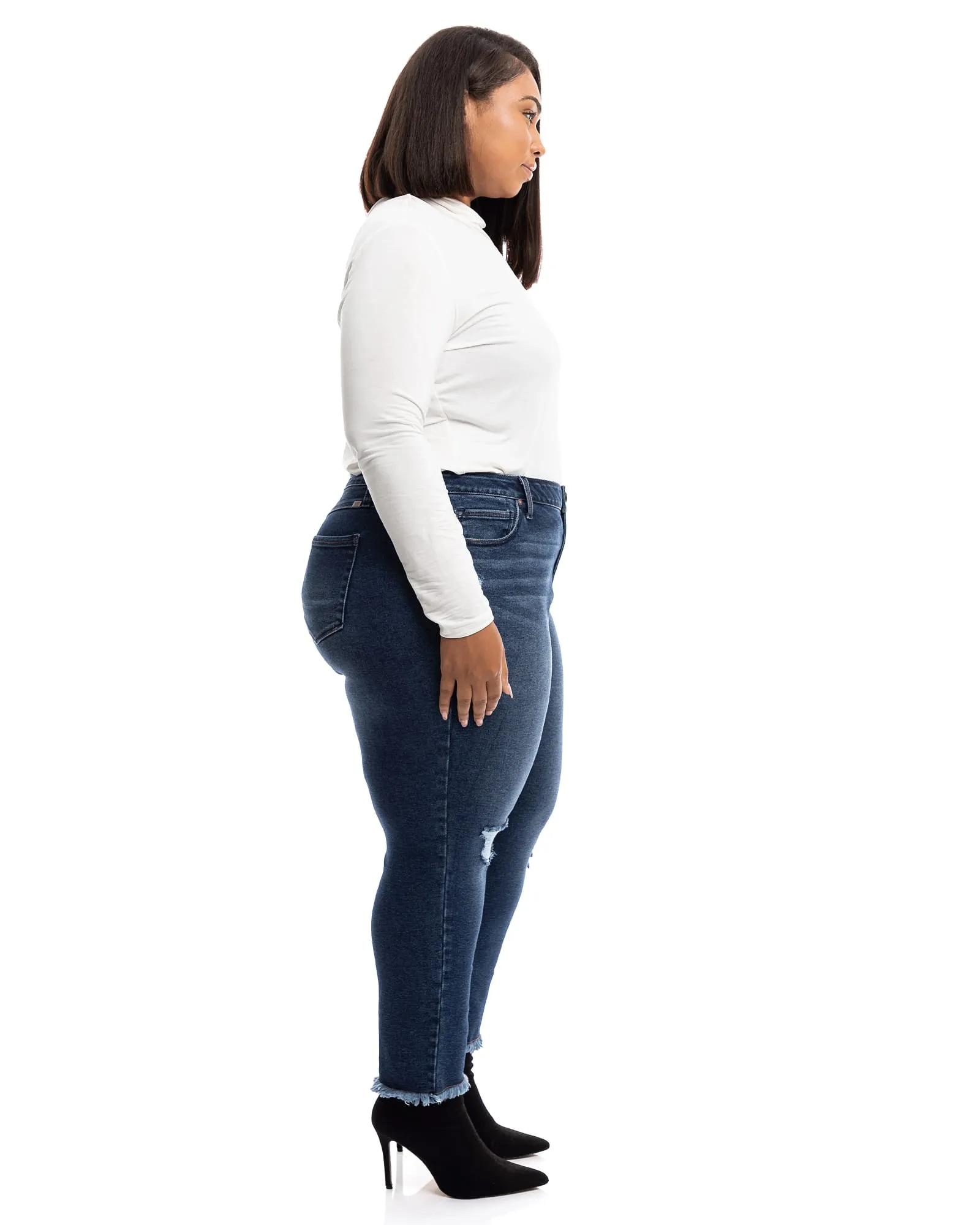 Carrie Frayed Hem Girlfriend Jean | Talia