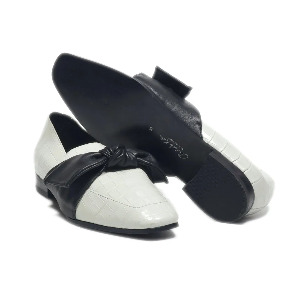 Charles & Keith Loafers Leather Grey Colour For Women