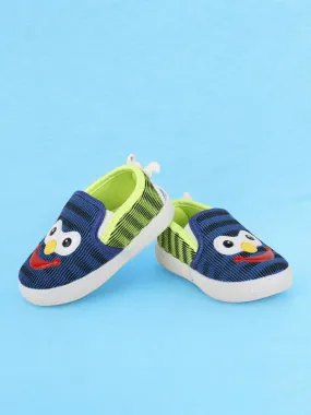 Cheerful Smiley Blue and Green Shoes For Boys