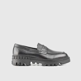 Chunky Sole Loafers Black 1804