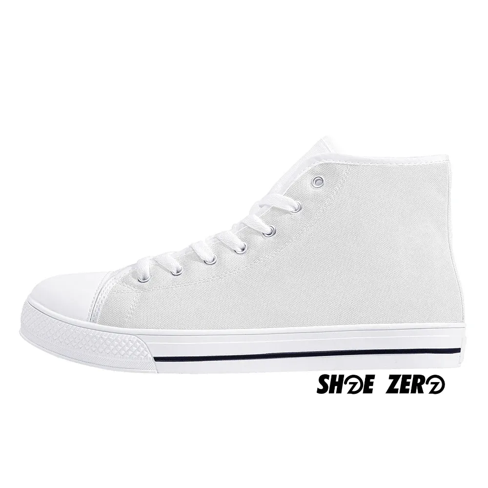 Customizable Canvas Shoes (Tongue-White) High Top