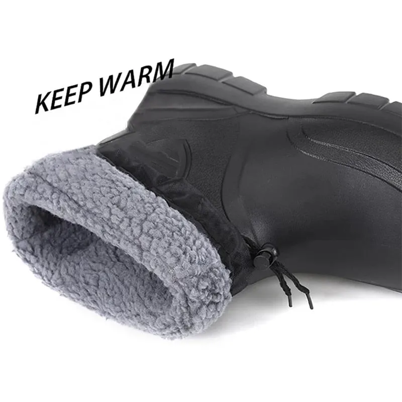 Cuzcare Men Snow Boots Waterproof Warm Orthopedic Shoes