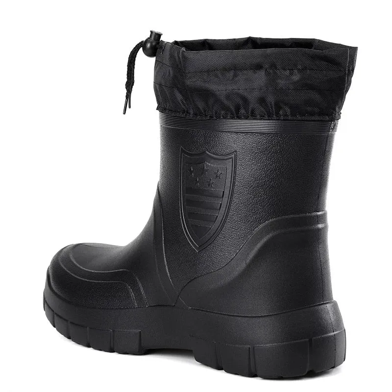Cuzcare Men Snow Boots Waterproof Warm Orthopedic Shoes