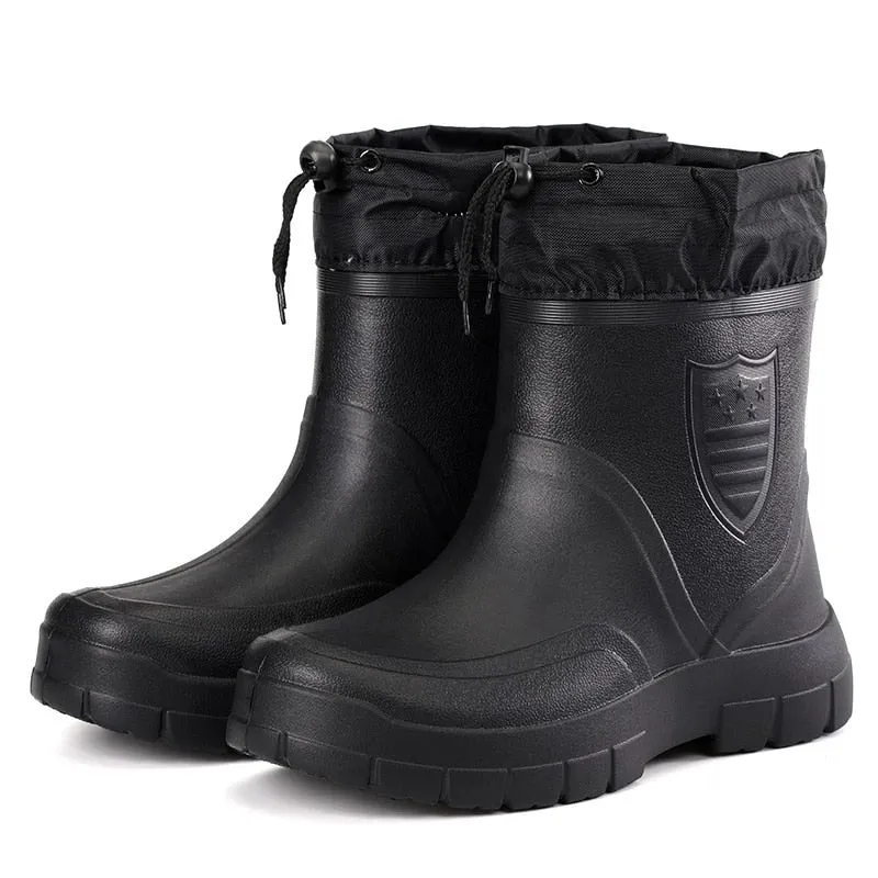 Cuzcare Men Snow Boots Waterproof Warm Orthopedic Shoes