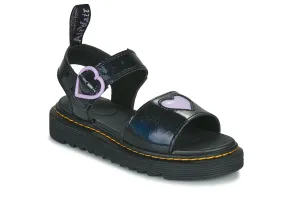 Dr. Martens Girls' Marlowe Hearts Glitter Patent Sandals