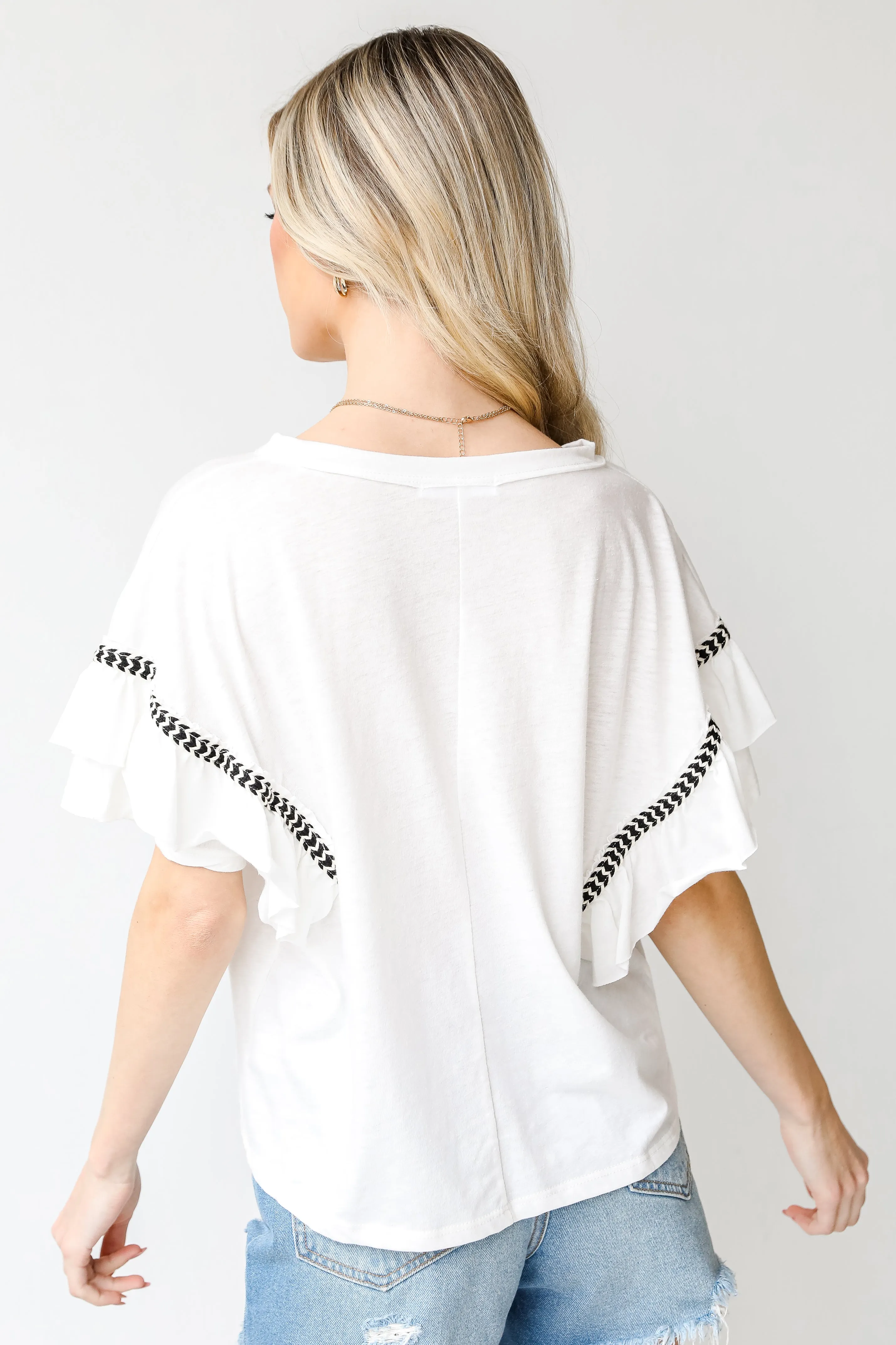 It's All In The Details Ruffle Sleeve Top