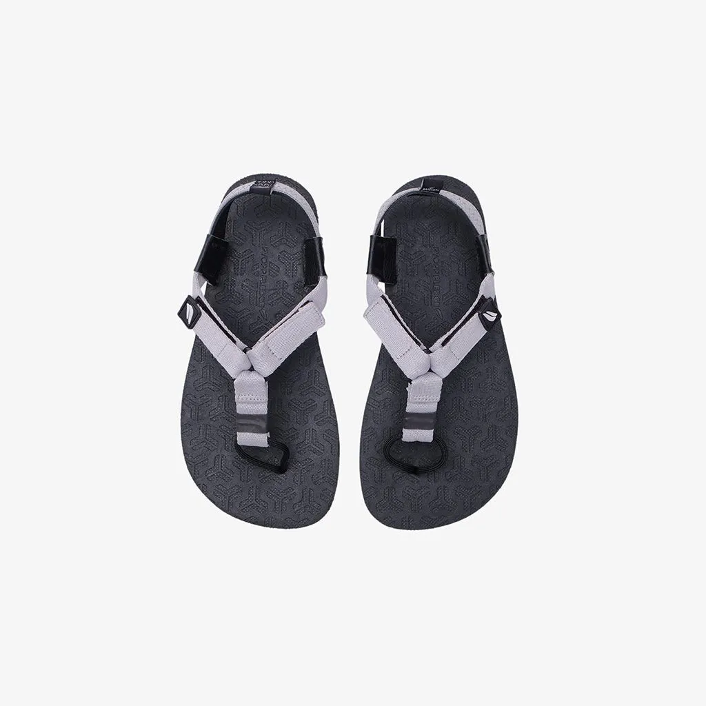 Jelajah Road Barefoot Flip Flops - Lunar Rock On Black
