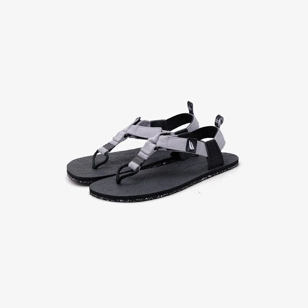 Jelajah Road Barefoot Flip Flops - Lunar Rock On Black