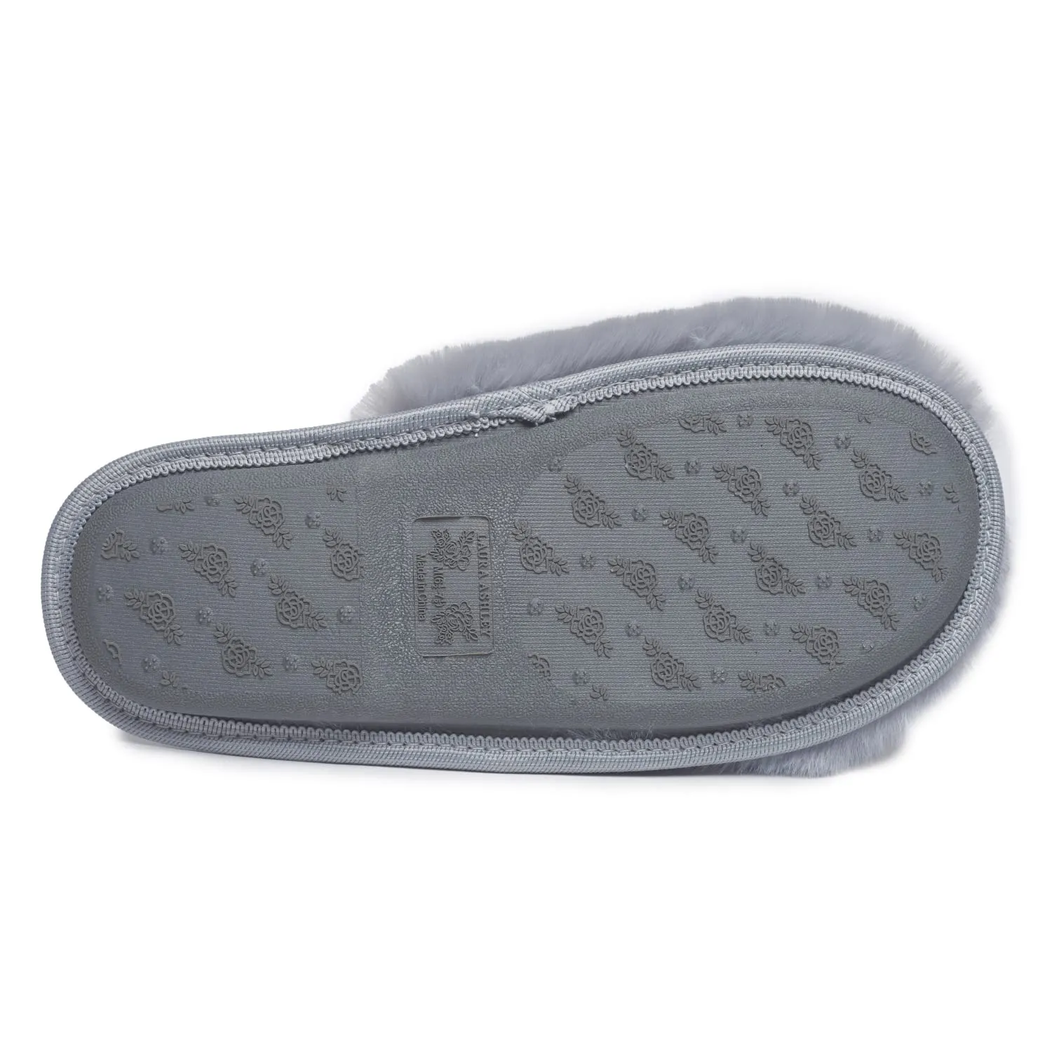 Laura Ashley Womens Soft Plush Memory Foam Scuff Slippers, Warm Fuzzy Fluffy Bedroom Slipper, Ladies Faux Fur Slip On House Shoes