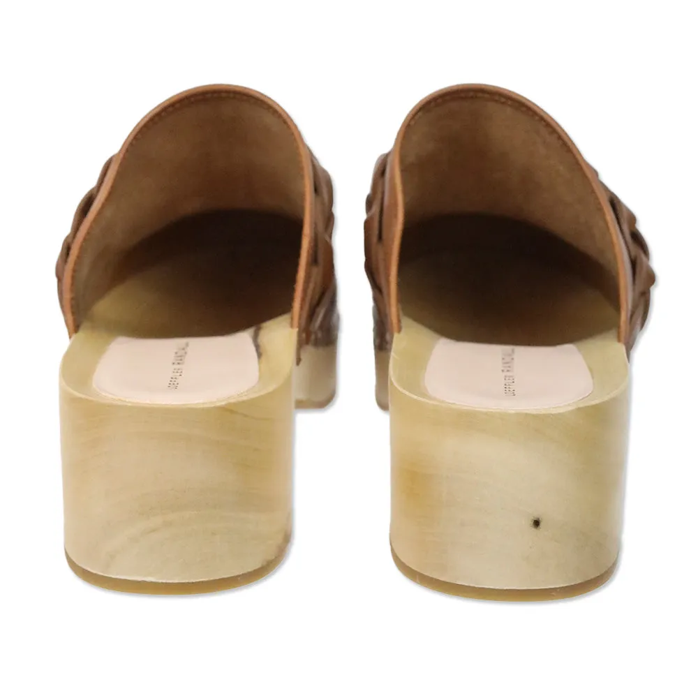 Loeffler Randall Polina Cognac Leather Clogs