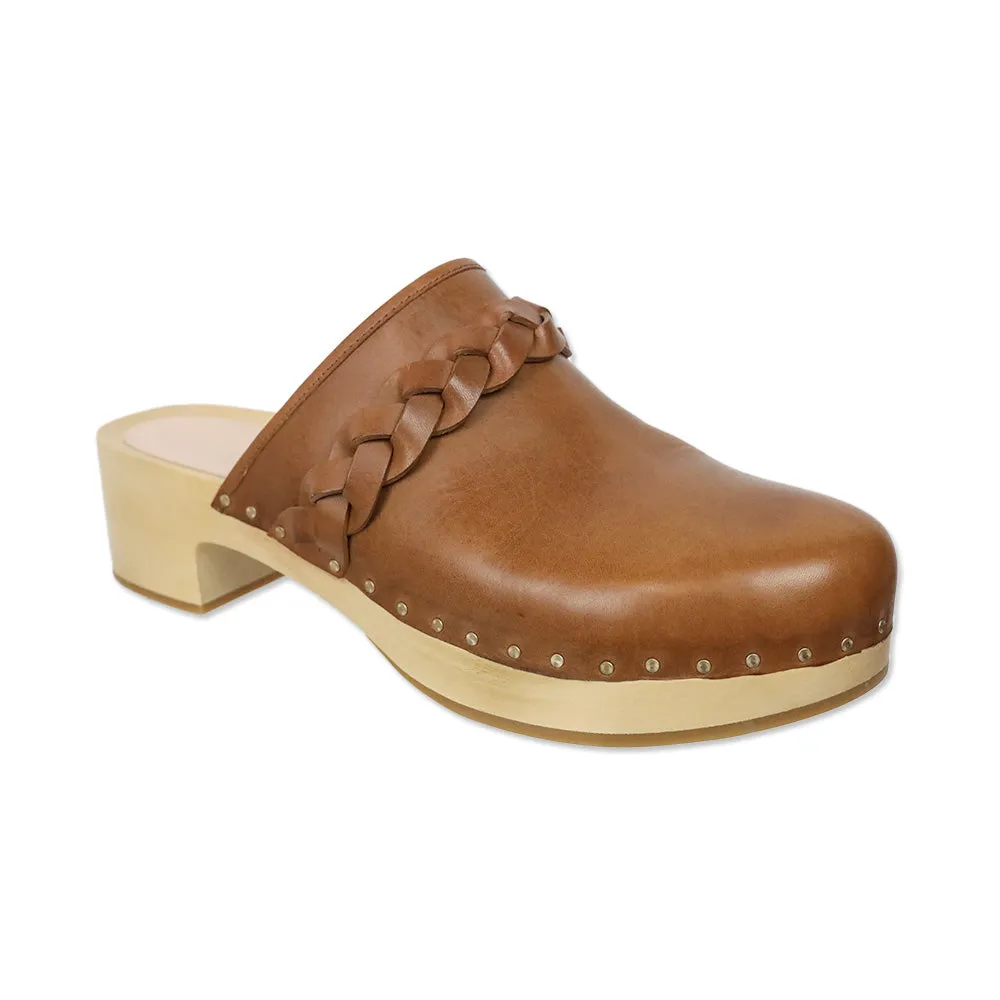 Loeffler Randall Polina Cognac Leather Clogs