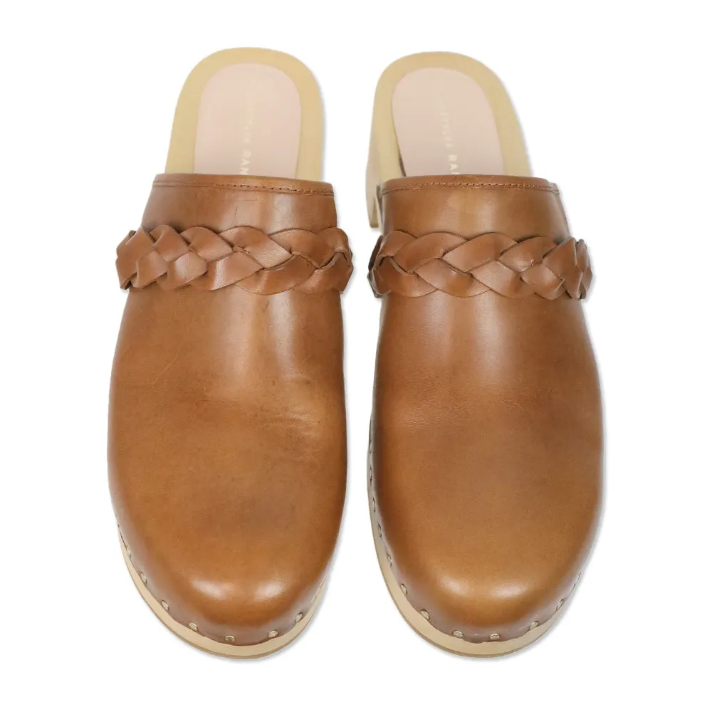 Loeffler Randall Polina Cognac Leather Clogs