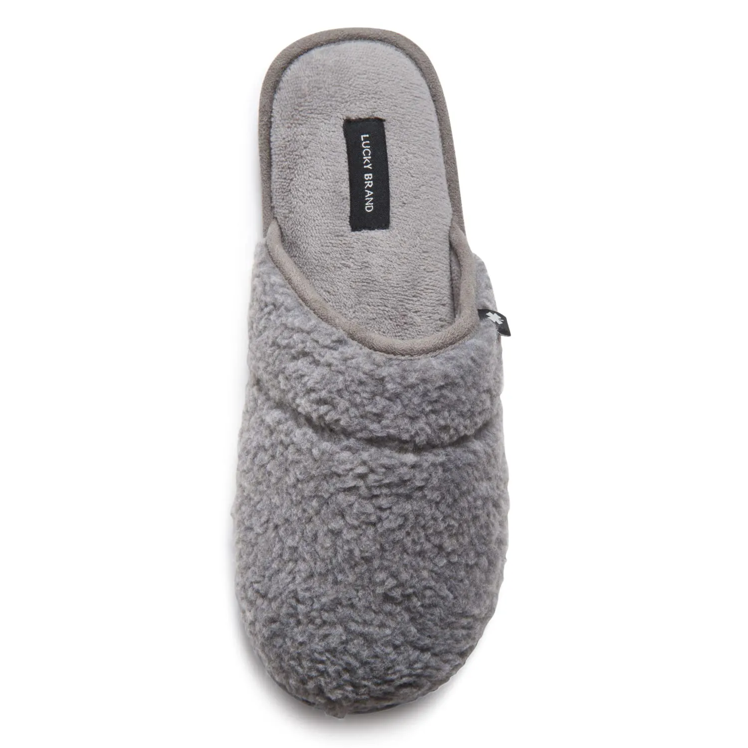 Lucky Brand Mens Sherpa Memory Foam Scuff Slippers, Slip On House Bedroom Slipper, Warm Indoor Slide