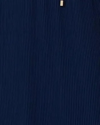 Melina Solid Pleated Midi Dress In Navy | Navy