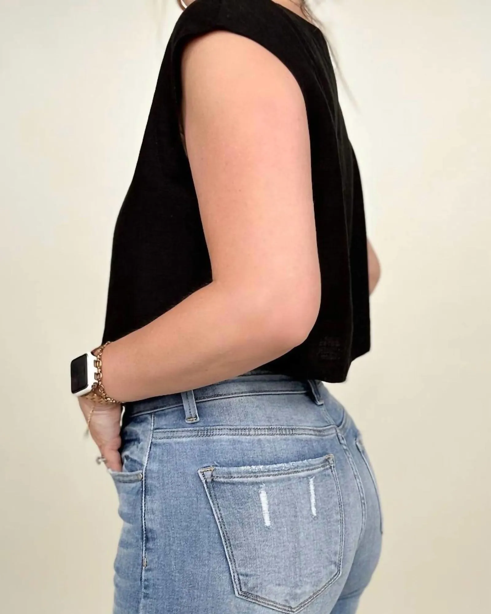 Mid-Rise Button Down Wide Leg Jeans In Medium | Medium