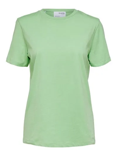 Myessential Ss O-Neck Tee - Pistachio Green