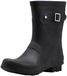 Norty Women 9 Calf Bootie Rain Boot Black Matte