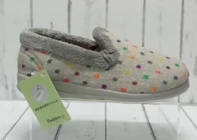 PADDERS - 406/1276 - REPOSE SLIPPER (Wide Fitting - 2E) - Grey Woven Spot