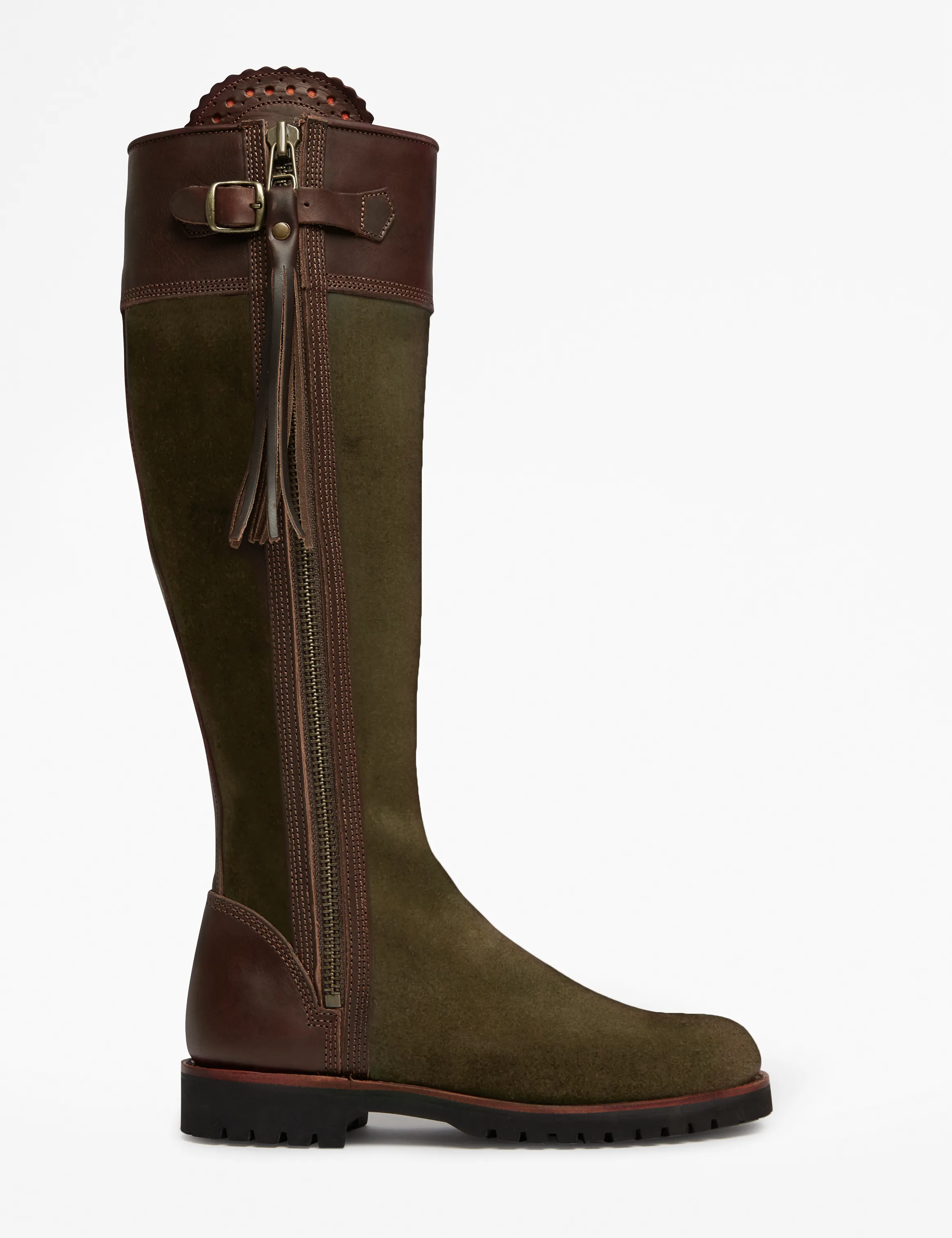 Penelope Chilvers Inclement Long Tassel Boot Seaweed/Conker