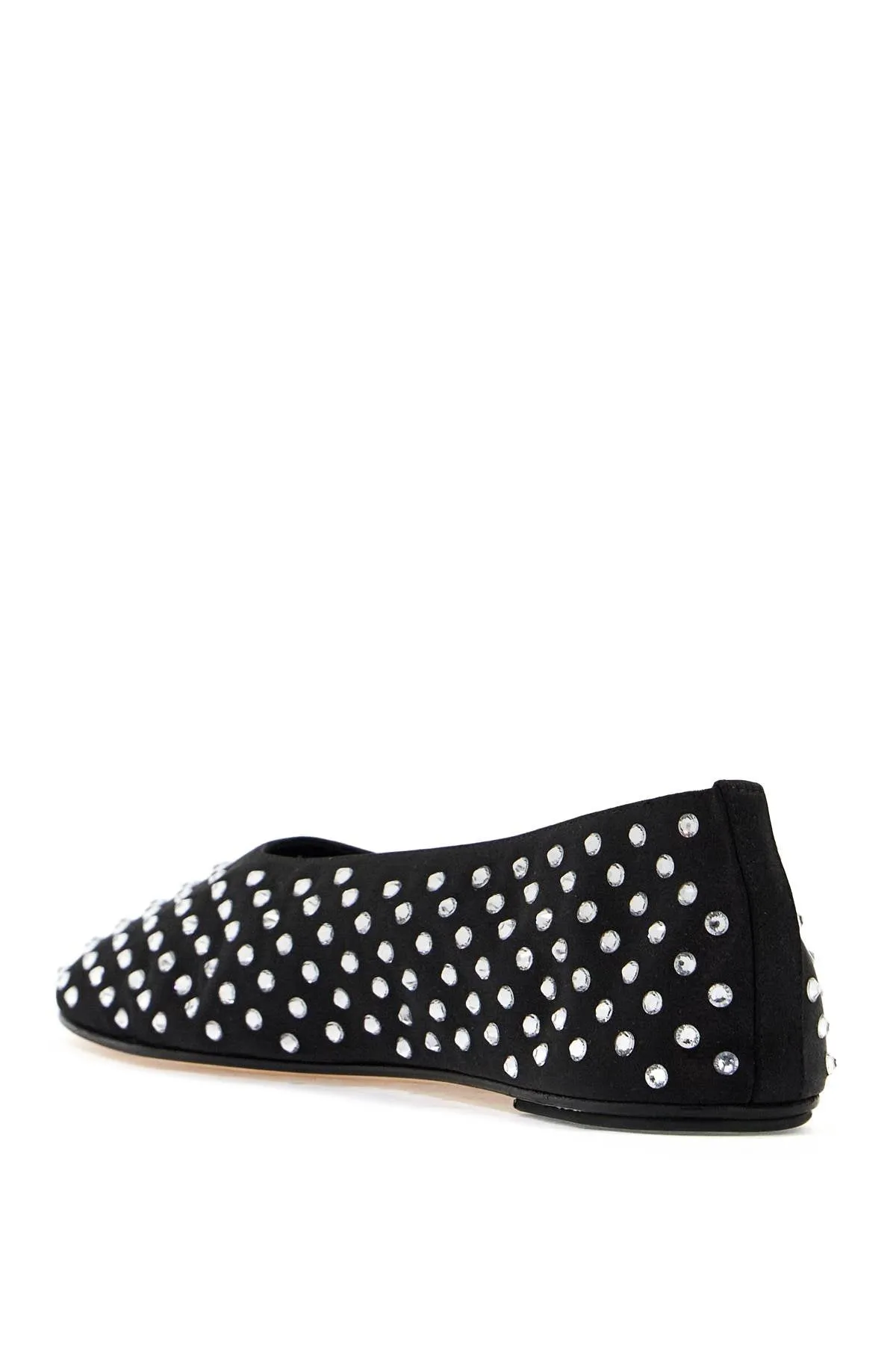 "satin ballerina flats with