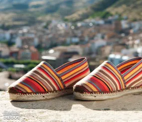 Red stripes espadrilles