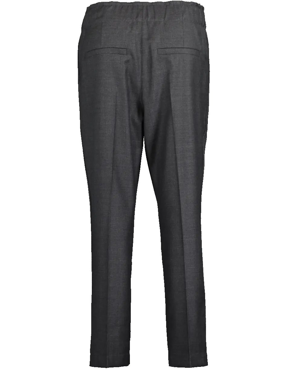 Sharkskin Pull-On Tux Pant