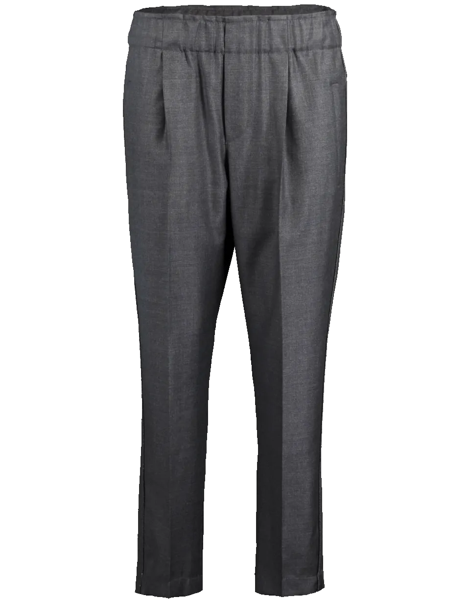 Sharkskin Pull-On Tux Pant