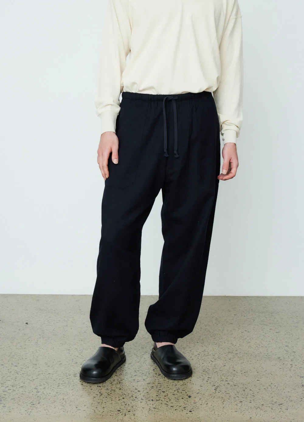 Silk Flannel Drawstring Pants
