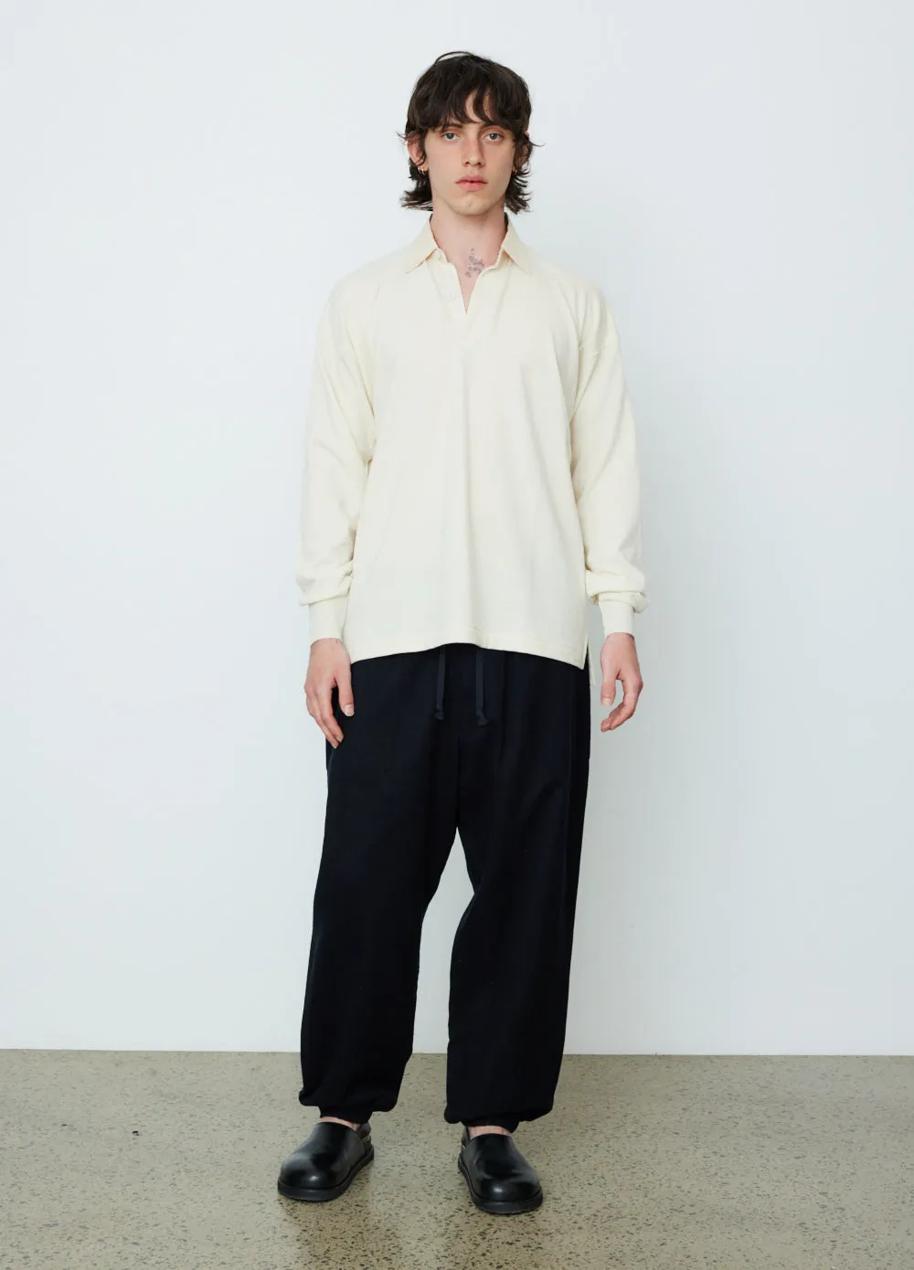 Silk Flannel Drawstring Pants