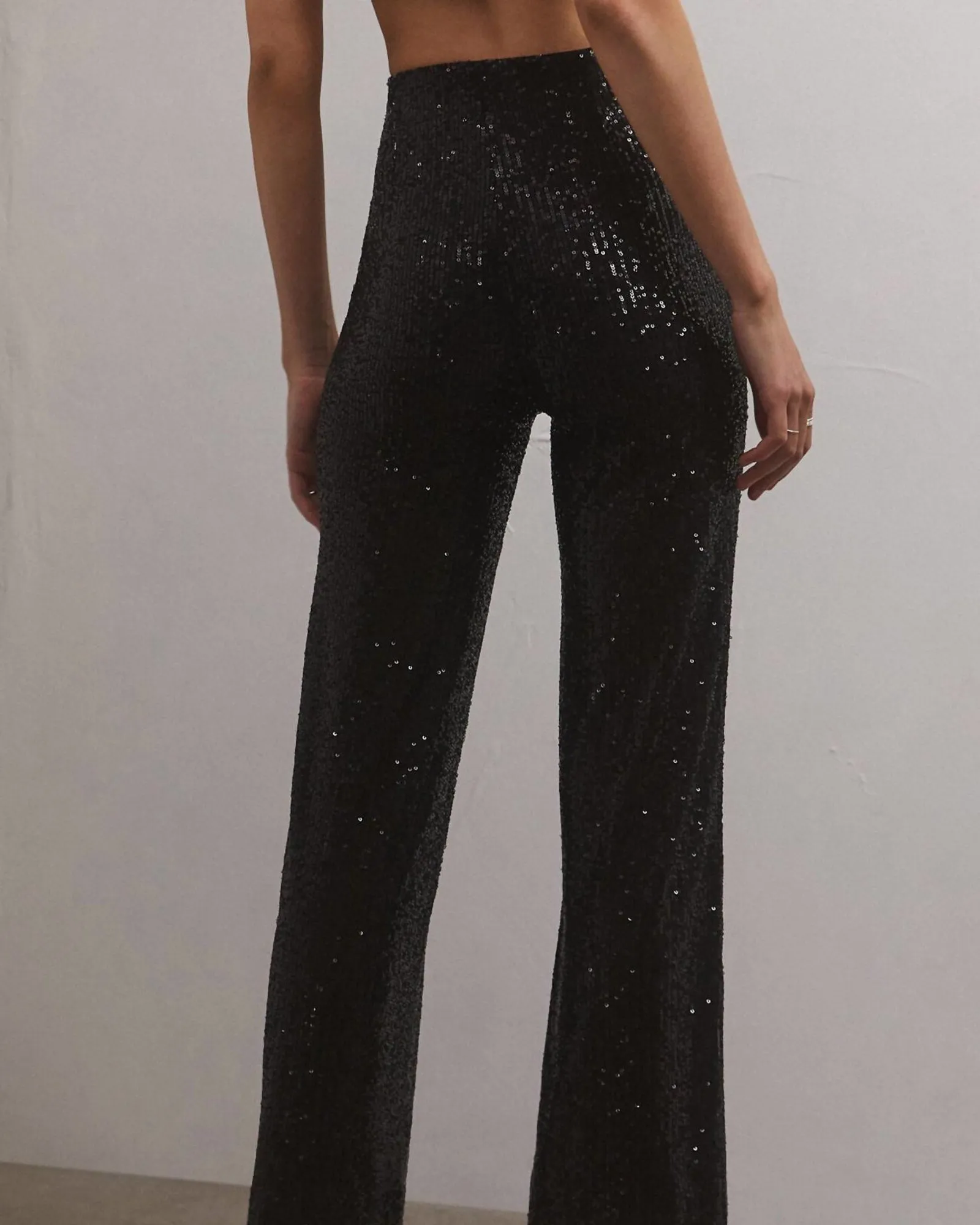 Skylar Sequin Pant In Black | Black