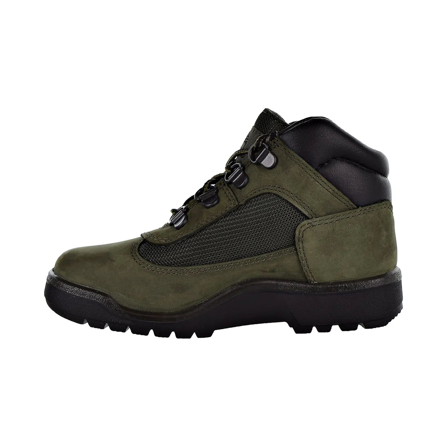 Timberland Field Boot L/F Mid Little Kids Shoes Dark Green