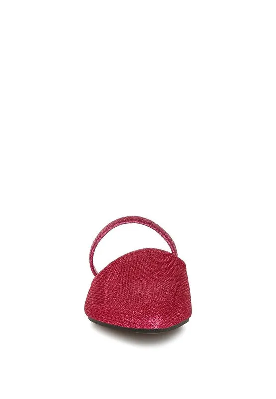 Twiggy Glitter Faux Leather Flat Mules