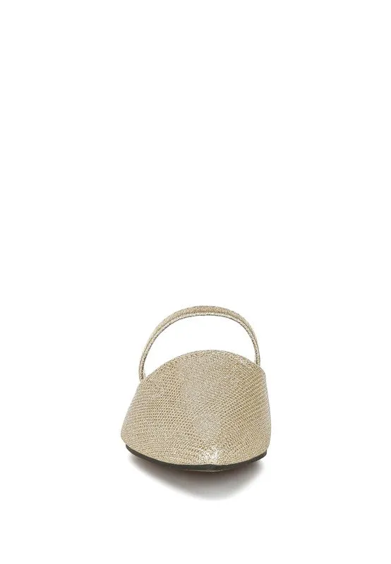 Twiggy Glitter Faux Leather Flat Mules